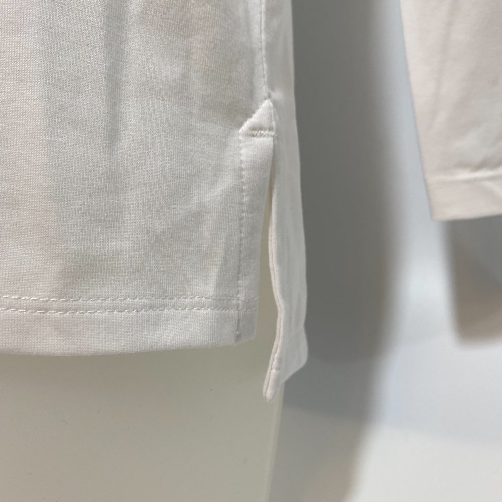 Cuts Clothing Long Sleeve Henley Split Hem T-Shirt - Picture 4 of 4